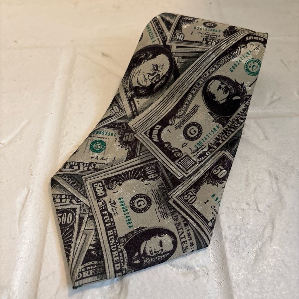 U.S. Dollars Money Bills Tie Made In Korea By Nando High Fashion